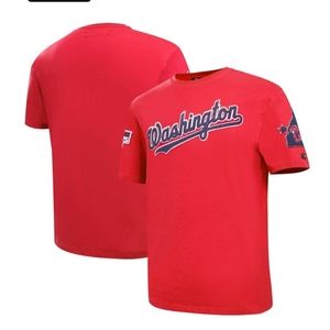 🆕MLB | Washington Nationals Baseball Red Short Sleeve Shirt Size Medium Mens